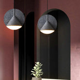 Light Grey Pendant Light In Modern Resin Sphere